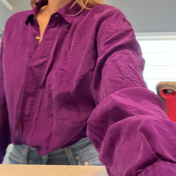 100% silk purple blouse - Picture 14 of 14